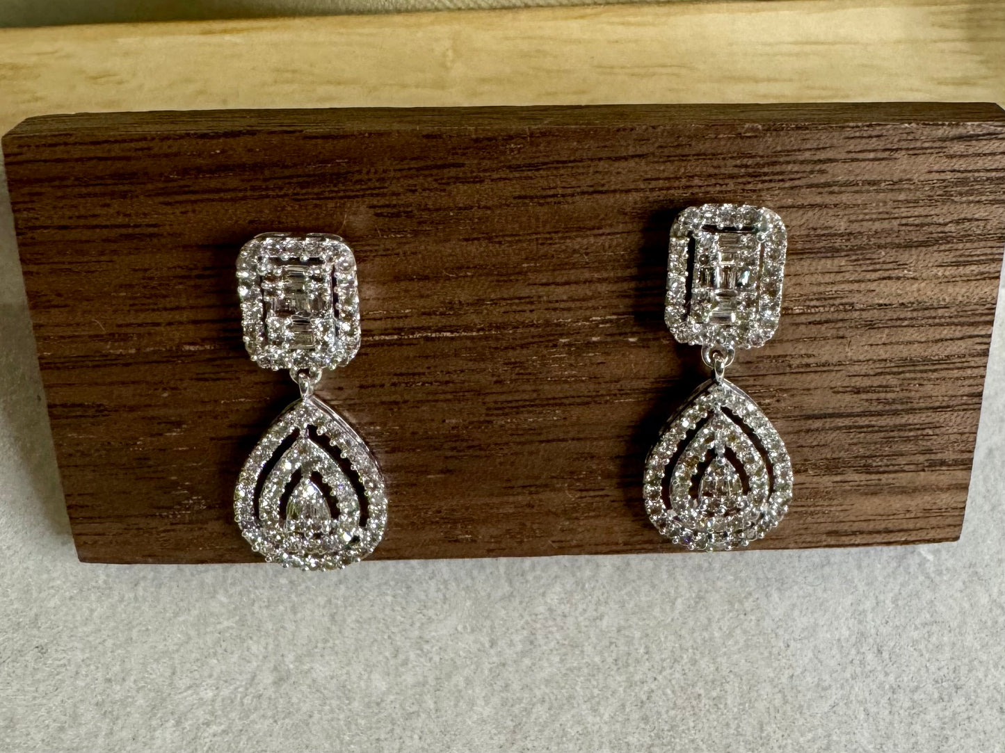 Camille Pear Stud/Drop Earrings