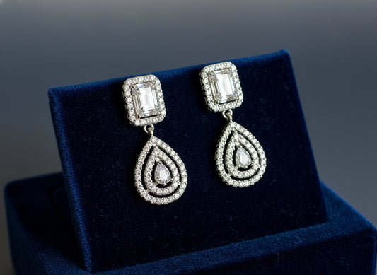 Camille Pear Stud/Drop Earrings