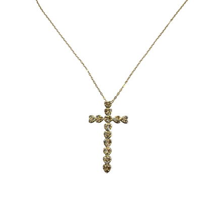 Heart Cross (6ct Face) Necklace YG