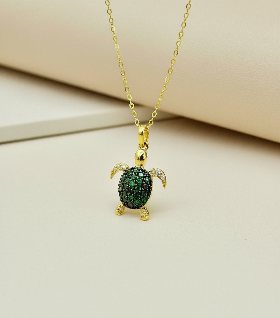 The ‘Ocean ‘s Grace Turtle Necklace