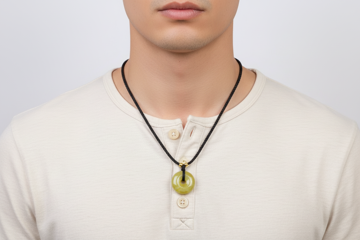 Yellow Jadeite Ping An Kou