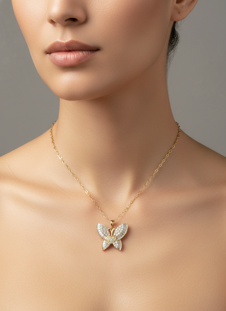 Butterfly Diamond Necklace